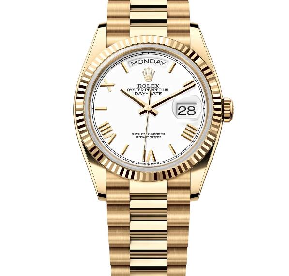 Fake Rolex Women Watch Datejust 36 Oyster Perpetual 128238 Yellow Gold - Diamond Indexes