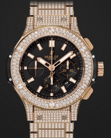 Hublot Replica Watch Big Bang Gold Bracelet Full Pavé 44mm 301.PX.1180.PX.3704