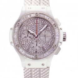 Replica Hublot Big Bang 41mm White Ceramic 341.CW.9054.RW.194 Aspen Diamants Baguettes Watch