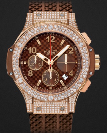 Hublot Replica Watch Big Bang Cappuccino Gold Pavé 41mm 341.PC.3380.RC.1704