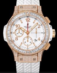 Replica Hublot Big Bang 41mm Gold White Jewelry 341.PE.2010.RW.0904 Watch