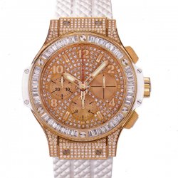 Replica Hublot Big Bang 41mm Pink Gold 341.PE.9114.RW.094 Porto Cervo Diamants Baguettes Watch