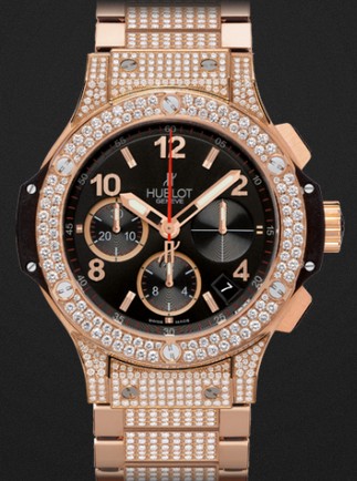 Hublot Replica Watch Big Bang Gold Bracelet Pavé 41mm 341.PX.1223.PX.2704