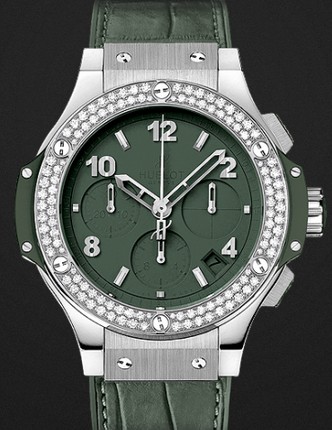 Hublot Replica Watch Big Bang Steel Tutti Frutti Dark Green Diamonds 41mm 342.SV.5290.LR.1104