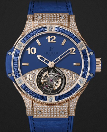 Hublot Replica Watch Limited edition Big Bang Tutti Frutti Tourbillon Dark Blue Pavé 41mm 345.PL.5190.LR.0901