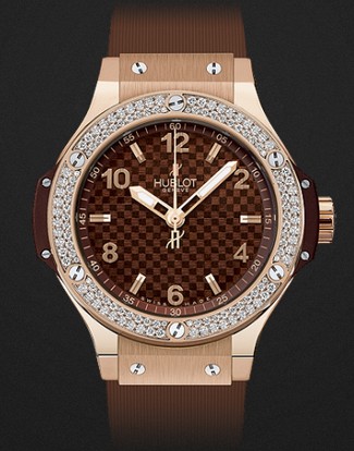 Hublot Watch Big Bang Cappuccino Gold Diamonds 38mm 361.PC.3380.RC.1104