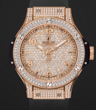 Hublot Watch Big Bang Gold Full Pavé 38mm 361.PX.9010.RX.1704