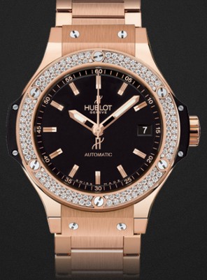 Hublot Watch Big Bang Gold Diamonds Bracelet 38mm 365.PX.1180.PX.1104