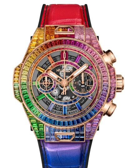 Hublot Big Bang Unico High Jewellery King Gold Rainbow 44mm Replica watch 421.OX.9099.LR.9999