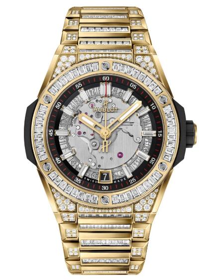 HUBLOT Big Bang Integrated Time Only Yellow Gold Jewellery 40mm Replica Watch 456.VX.0130.VX.9804