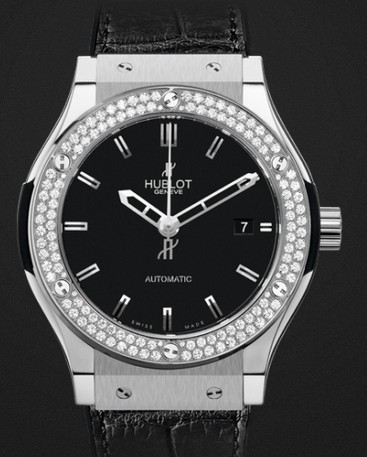 Replica Hublot Watch Classic Fusion Titanium Diamonds 45mm 511.NX.1170.LR.1104