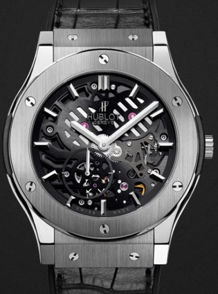 Replica Hublot Watch Classic Fusion Ultra-thin skeleton titanium 45mm 515.NX.0170.LR
