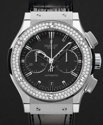 Replica Hublot Watch Classic Fusion Chronograph Titanium Diamonds 45mm 521.NX.1170.LR.1104