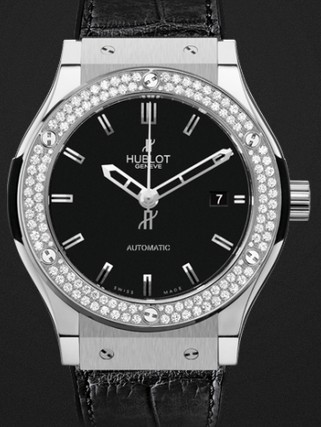 Replica Hublot Watch Classic Fusion Titanium Diamonds 42mm 542.NX.1170.LR.1104