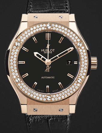 Replica Hublot Watch Classic Fusion King Gold Diamonds 38mm 565.OX.1180.LR.1104