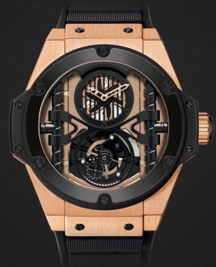 Replica Hublot Watch Limited edition King Power King Gold Ceramic Tourbillon Manufacture 48mm 705.OM.0007.RX