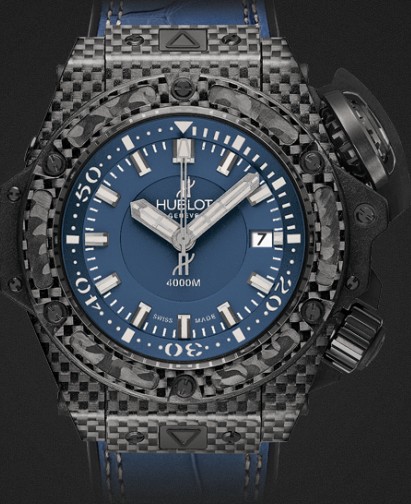 Replica Hublot Watch King Power Oceanographic 4000 Carbon Denim 48mm 731.QX.5190.GR