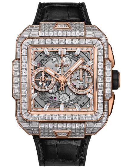 HUBLOT Square Bang Unico King Gold High Jewellery 42mm Replica Watch 821.OX.9018.LR.9904