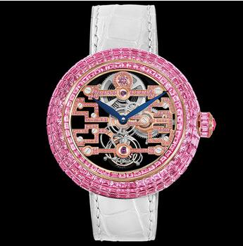 Jacob & Co. Brilliant Art Deco Pink Sapphire Replica Watch BT545.40.SP.RB.B